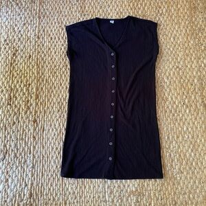 Old Navy Black Button-Down Dress